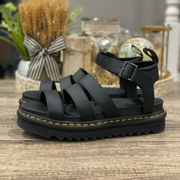 Dr. Martens Blaire Flatform Sandals Sz 10 - Picture 4 of 10